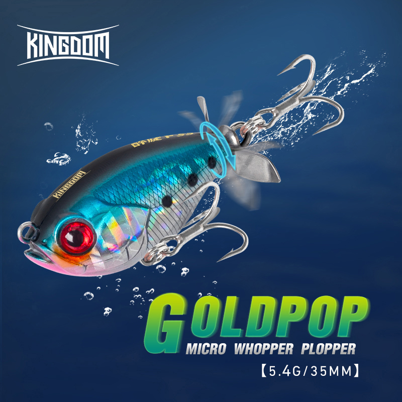 Fishing Lure Spinnerbait - Kingdom Propeller Topwater Popper Angelköder 35