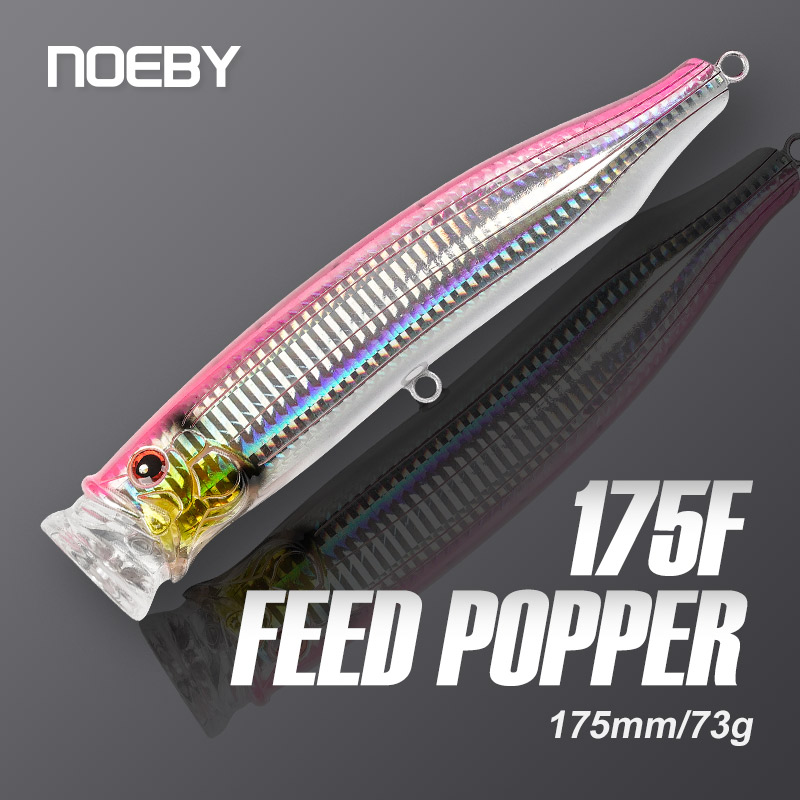 Fishing Lure Jerkbait - Noeby-Feed Popper-Angelköder, Topwater-Wobbler, künstlicher harter Köder,