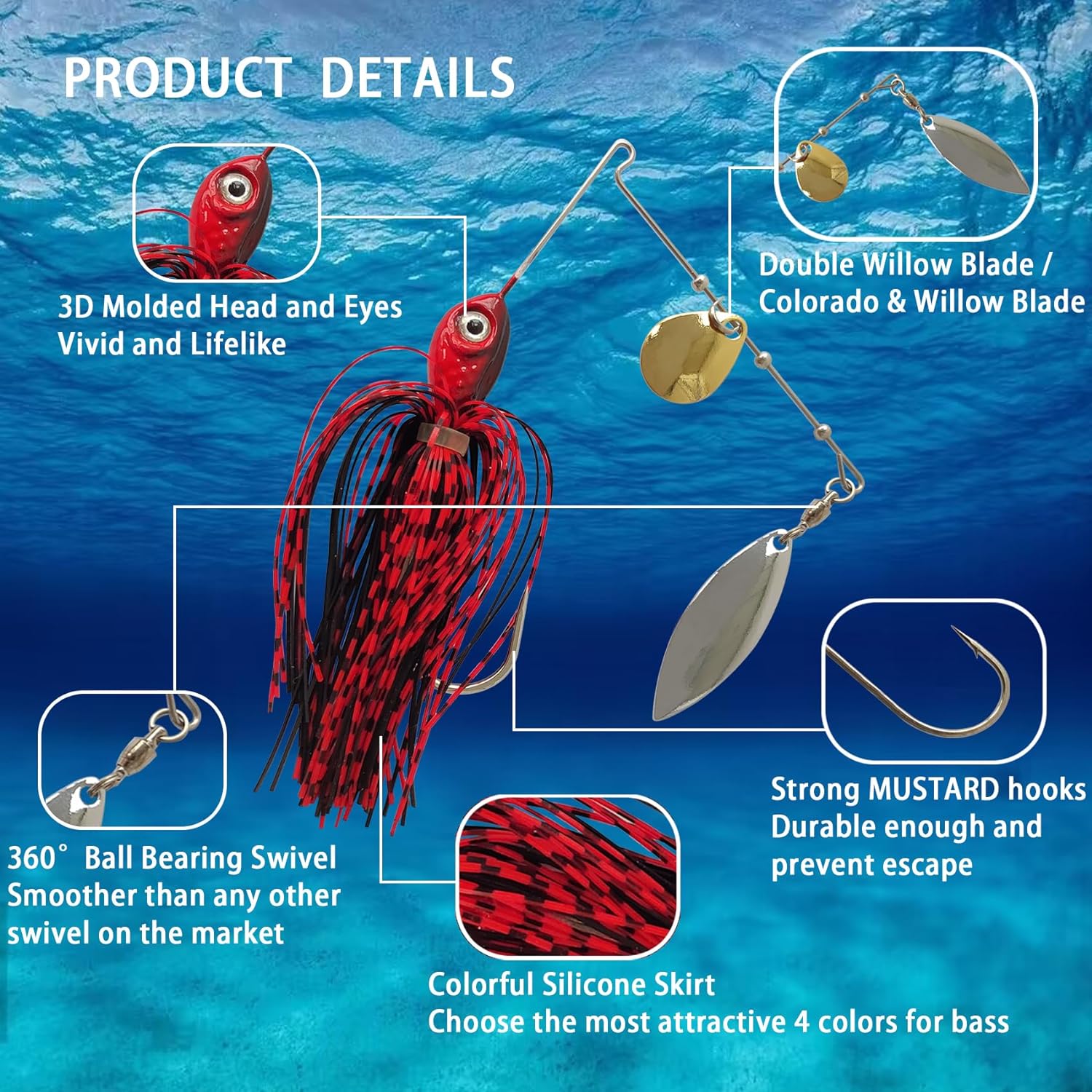 Eupheng Spinner Köder Löffel D – Fishing Lure Spinnerbait Bewertung und Preis