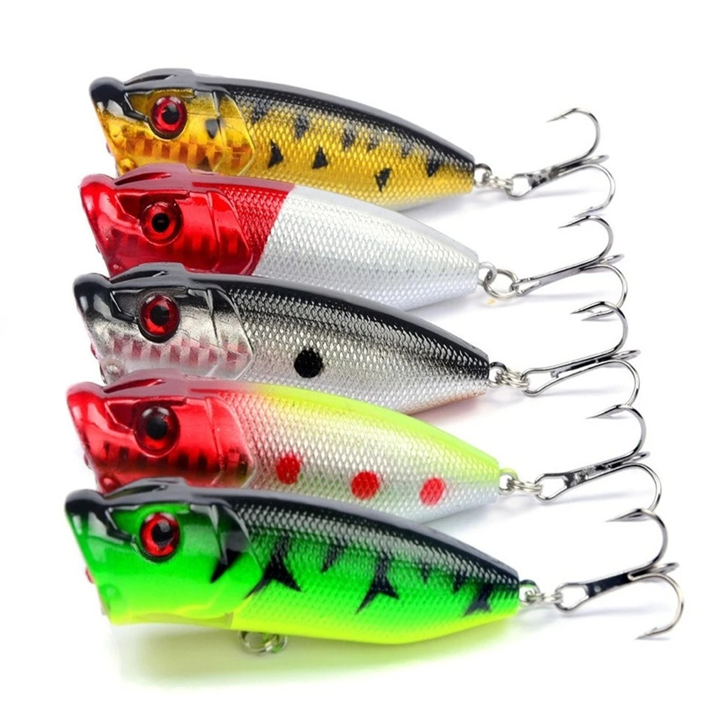5 Stücke Popper Angelköder 3d  – Fishing Lure Topwater Bewertung und Preis