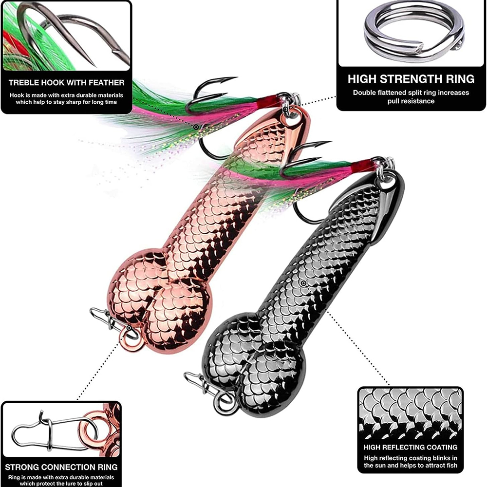 Metall-Penis-VIB-Angelköder 3g – Fishing Lure Blade Bait Bewertung und Preis